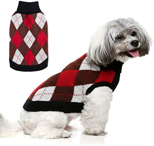 Deals 🤩 Mia's Pet Supply Plaid 🐕 Dog Sweater ⭐ 9 Mia's Pet Supply Plaid Dog Sweater