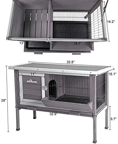Brand new ๐ Mia's Pet Supply Aivituvin Rabbit Hutch, Wooden Bunny Cages Indoor ๐ 2 Mia's Pet Supply Aivituvin Rabbit Hutch, Wooden Bunny Cages Indoor