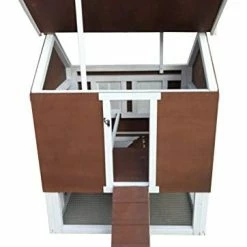 Mia's Pet Supply Omitree Deluxe Sturdy Wood Frame Plywood Chicken Coop Backyard Hen House Chicken Coop Cages