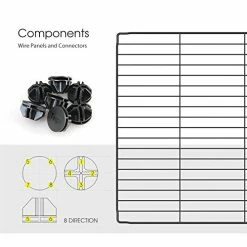 Mia's Pet Supply : Tespo Pet Playpen, Small Animal Cage Indoor Portable Metal Wire Yd Fence