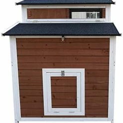 Mia's Pet Supply Chicken Coop Cages Omitree Deluxe Large Backyard Wood Chicken Coop Hen House With 4 Nesting Box