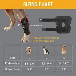 Mia's Pet Supply Apparel Powerful Dog Canine Rear Leg Hock Joint Brace With Metal Spring Strips