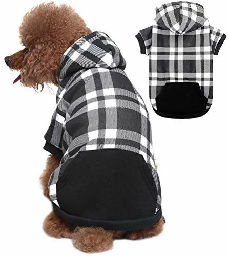 Wholesale 🛒 Mia's Pet Supply BINGPET Plaid 🦮 Dog Hoodie 🦮 Dog Fleece Sweater ⌛ 12 Mia's Pet Supply BINGPET Plaid Dog Hoodie Dog Fleece Sweater