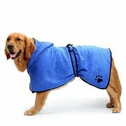 Mia's Pet Supply BONAWEN 100% Microfiber Dog Drying Towel Robe