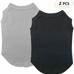 Mia's Pet Supply Chol&Vivi Dog Shirts Clothes, Dog Clothes T Shirt Vest Soft And Thin, 2pcs Blank Shirts Apparel