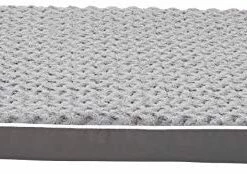 Mia's Pet Supply Ergonomic Foam Pet Dog Bed, 27 X 36 Inches, Grey Bedding