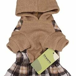 Mia's Pet Supply Apparel Fit Warm Knitted Plaid Dog Dress Hoodie Sweatshirts Pet Clothes