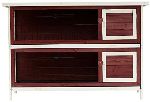 Buy 👏 Mia's Pet Supply PawHut 54" 2-Story Weatherproof Stackable Elevated Wooden Rabbit Hutch Rabbit Houses & Accessories 🎁 3 Mia's Pet Supply PawHut 54" 2-Story Weatherproof Stackable Elevated Wooden Rabbit Hutch Rabbit Houses & Accessories