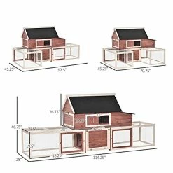 Discount π Mia's Pet Supply PawHut 114" Chicken Coop Wooden Large Hen House Rabbit Hutch β 15 Mia's Pet Supply PawHut 114