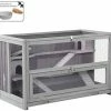 Mia's Pet Supply Aivituvin Rabbit Hutch, Wooden Bunny Cages Indoor Rabbit Houses & Accessories