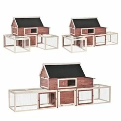 Discount π Mia's Pet Supply PawHut 114" Chicken Coop Wooden Large Hen House Rabbit Hutch β 16 Mia's Pet Supply PawHut 114