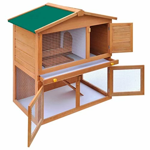 Wholesale 👍 Mia's Pet Supply VidaXL Outdoor Rabbit Hutch 3 Doors Rabbit Houses & Accessories ⌛ 4 Mia's Pet Supply VidaXL Outdoor Rabbit Hutch 3 Doors Rabbit Houses & Accessories