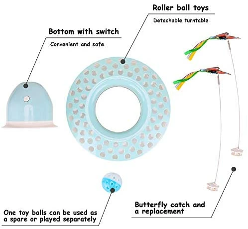 Buy ๐ Mia's Pet Supply Funny Automatic Electric Rotating Butterfly & Ball Exercise Kitten Toy ๐ฏ 6 Mia's Pet Supply Funny Automatic Electric Rotating Butterfly & Ball Exercise Kitten Toy