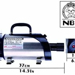 Mia's Pet Supply NBF Stepless Adjustable Speed Pet Hair Force Dryer Dog Professional Grooming Blower With Heater 3.2HP (Black) : Pet Supplies Hygiene