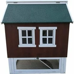 Mia's Pet Supply Omitree Deluxe Sturdy Wood Frame Plywood Chicken Coop Backyard Hen House Chicken Coop Cages