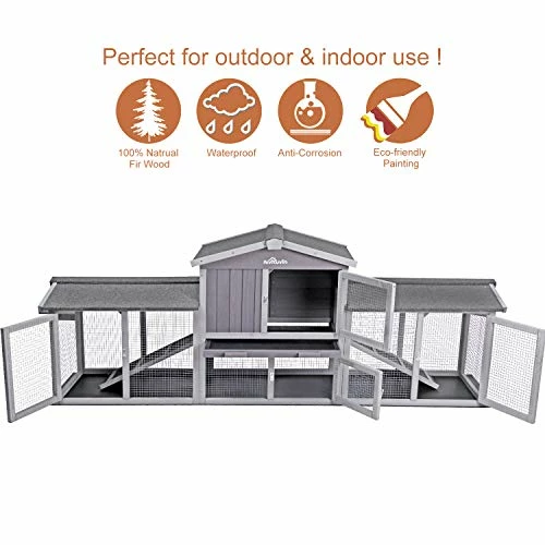Best Pirce ✔️ Mia's Pet Supply Aivituvin 87.8''L Extra Large Chicken Coop, Rabbit House Rabbit Houses & Accessories 🛒 2 Mia's Pet Supply Aivituvin 87.8''L Extra Large Chicken Coop, Rabbit House Rabbit Houses & Accessories