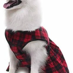 Mia's Pet Supply Apparel Plaid Fleece Dress Dog Jacket For Large Dogs