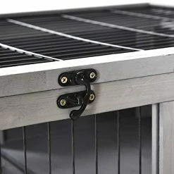 Mia's Pet Supply Rabbit Houses & Accessories PawHut Wooden Indoor Rabbit Hutch Elevated Cage Habitat