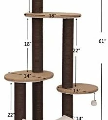 Mia's Pet Supply Cat Toys PetPals Clement - Fleece Multi-Level Cat Tree