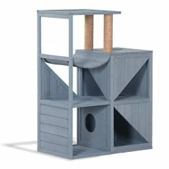 Buy ๐ Mia's Pet Supply Mcombo Cat House With Scratcher, Wood Cat Condo Furniture ๐ 18 Mia's Pet Supply Mcombo Cat House With Scratcher, Wood Cat Condo Furniture