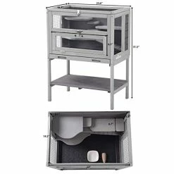 Mia's Pet Supply Rabbit Houses & Accessories Hamster Cage Wooden Rat House Indoor Outdoor