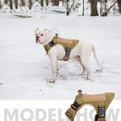 Mia's Pet Supply Tactical Dog Harness With Handle, Military Mesh Working Dog Harness Vest