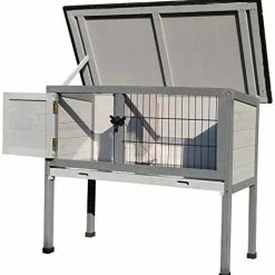 Mia's Pet Supply PawHut Small Elevated Rabbit Hutch Rabbit Houses & Accessories