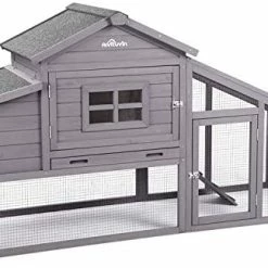 Mia's Pet Supply Rabbit Houses & Accessories Outdoor Large Hen House With Nest Box Poultry Cage, Rabbit Hutch