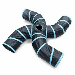 Mia's Pet Supply S-Type Cat Tunnel, 2 Way/3 Way/4 Way/5 Way Collapsible S-Shape