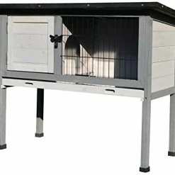 Mia's Pet Supply PawHut Small Elevated Rabbit Hutch Rabbit Houses & Accessories
