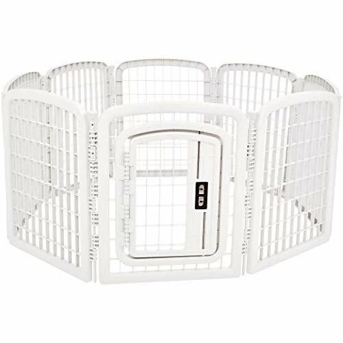 Deals ⭐ Mia's Pet Supply Plastic Pet Pen Fence Enclosure With Gate - Houses, Pens & Crates 🥰 12 Mia's Pet Supply Plastic Pet Pen Fence Enclosure With Gate - Houses, Pens & Crates