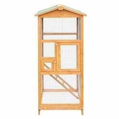 Wholesale โค๏ธ Mia's Pet Supply Aviary & Perches PawHut 65" Large Wooden Vertical Outdoor Aviary Flight House Bird Cage With 2 Doors ๐ 14 Mia's Pet Supply Aviary & Perches PawHut 65