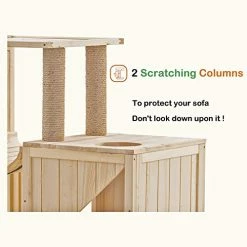 Buy ๐ Mia's Pet Supply Mcombo Cat House With Scratcher, Wood Cat Condo Furniture ๐ 14 Mia's Pet Supply Mcombo Cat House With Scratcher, Wood Cat Condo Furniture