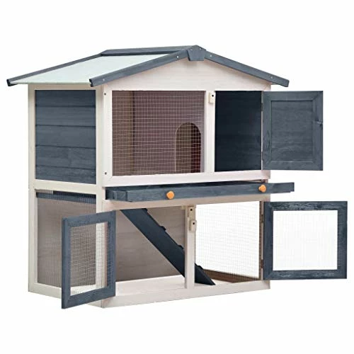 Wholesale 👍 Mia's Pet Supply VidaXL Outdoor Rabbit Hutch 3 Doors Rabbit Houses & Accessories ⌛ 5 Mia's Pet Supply VidaXL Outdoor Rabbit Hutch 3 Doors Rabbit Houses & Accessories