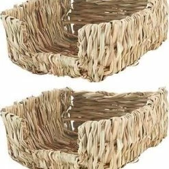 Mia's Pet Supply : Peter's Woven Grass Pet Bed-2Pack : Pet Supplies Rabbit Houses & Accessories