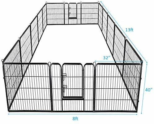 Brand new 👏 Mia's Pet Supply Giantex 24/32/40/48 Inch 🐕 Dog Playpen With Door, 16/8 Panel Pet Playpen ⭐ 7 Mia's Pet Supply Giantex 24/32/40/48 Inch Dog Playpen With Door, 16/8 Panel Pet Playpen
