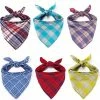 Mia's Pet Supply Freewindo Dog Bandana Set, 6PCS Reversible Plaid Dog Bandanas, Apparel