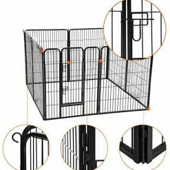 Mia's Pet Supply Pet Playpen, Puppy , Dog Fence, Indoor Outdoor 8 Panels Houses, Pens & Crates