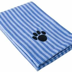 Mia's Pet Supply DII Bone Dry Microfiber Dog Bath Towel With Embroidered Paw Print Hygiene