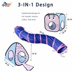 Mia's Pet Supply Cat Toys Cat Tunnel Toy And Cubes Combo, Cat Tunnels For Indoor Cats