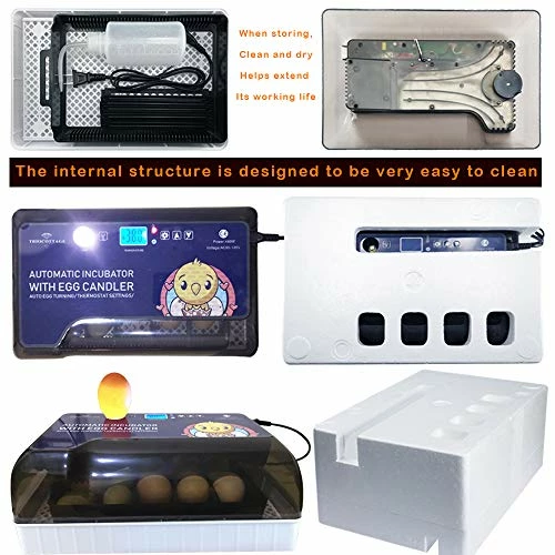 Promo 🎁 Mia's Pet Supply Egg Incubators With Automatic Egg Turning Turner For Hatching Turkey Goose Quail 🎁 6 Mia's Pet Supply Egg Incubators With Automatic Egg Turning Turner For Hatching Turkey Goose Quail