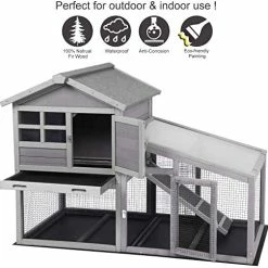 Mia's Pet Supply Aivituvin Rabbit Hutch Indoor And Outdoor, Bunny Cage