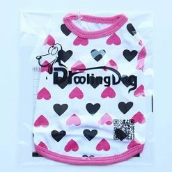 Mia's Pet Supply DroolingDog Small Dog Clothes Pet Apparel Dog T Shirt Cat Shirts For Small Dogs, Medium, Pink : Pet Supplies