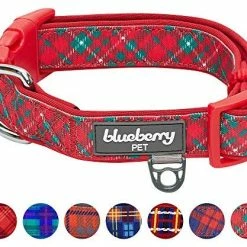 Mia's Pet Supply Blueberry Style Designer Padded Adjustable Dog Collar