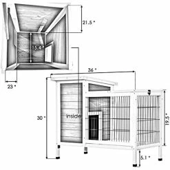 Mia's Pet Supply Lovupet Wooden Rabbit Hutch