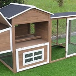 Mia's Pet Supply Chicken Coop Cages Large 87" Wood Chicken Coop Backyard Hen House