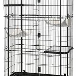 Mia's Pet Supply Deluxe Cat Home - Cat Cage, Black Houses, Pens & Crates