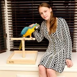 Mia's Pet Supply Parrot T Perch Stand Lg