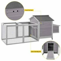 Mia's Pet Supply Chicken Coop Cages Chicken Coop Large Hen House Poultry Cage With Run