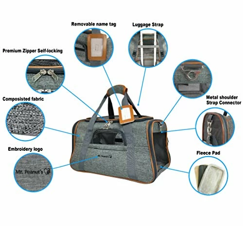 Outlet 🔥 Mia's Pet Supply Mr. Peanut's Airline Approved Soft Sided Pet Carrier Travel ❤️ 2 Mia's Pet Supply Mr. Peanut's Airline Approved Soft Sided Pet Carrier Travel
